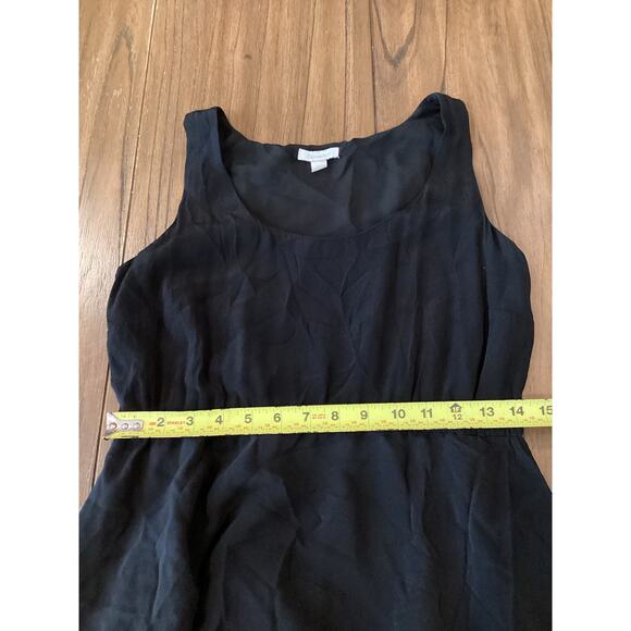 Garnet Hill sleeveless cinched waist midi Dress Minimalist Black Size 6 - Picture 4 of 8